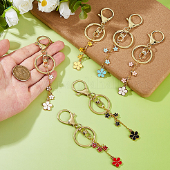 6Pcs Alloy Enamel Keychain&nbsp;KEYC-FH00065