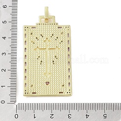 Real 18K Gold Plated Brass Micro Pave Cubic Zirconia Pendants&nbsp;KK-A209-02G