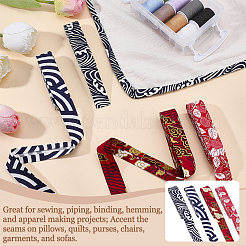 10M 4 Colors Printed Cotton Ribbon&nbsp;OCOR-FG0003-32