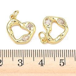 Brass Micro Pave Cubic Zirconia Pendants&nbsp;KK-P348-02A-G02