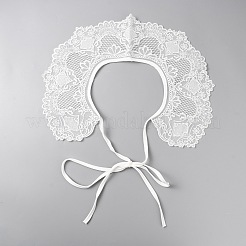 Detachable Organza Lady's Embroidered False Collars&nbsp;AJEW-WH0347-11