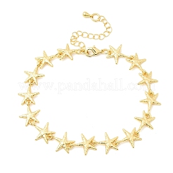 Brass Link Chain Bracelets for Women&nbsp;BJEW-D457-02G