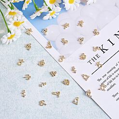 36Pcs 12 Style Clear Cubic Zirconia Charms&nbsp;JX603A