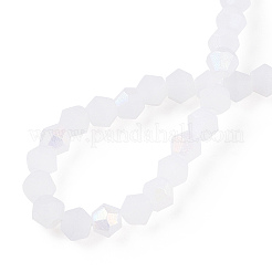 Imitation Jade Bicone Frosted Glass Bead Strands&nbsp;EGLA-A039-J2mm-MB06