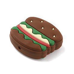 Hamburger Food Grade Eco-Friendly Silicone Beads&nbsp;SIL-WH0012-034D