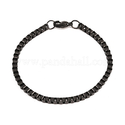 304 Stainless Steel Box Chain Bracelets for Women Men&nbsp;BJEW-H643-02EB