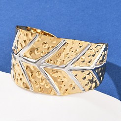 304 Stainless Steel Cuff Bangles for Women&nbsp;BJEW-G757-01GP