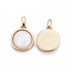 Natural White Shell Mother of Pearl Shell Pendants&nbsp;BSHE-F011-02A-G