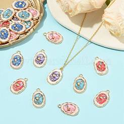 24Pcs Alloy Enamel Pendants&nbsp;ENAM-FS0004-50