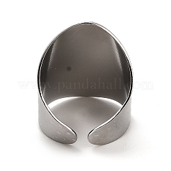 Non-Tarnish 304 Stainless Steel Open Cuff Ring&nbsp;RJEW-Z015-04P