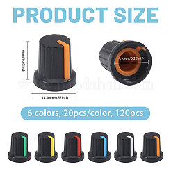120Pcs 6 Colors Plastic Guitar Knob Caps&nbsp;AJEW-CA0005-26