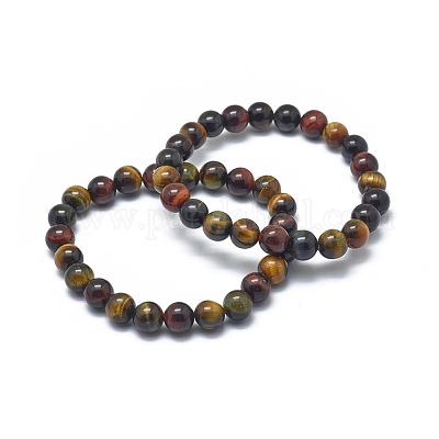 Natural Tiger Eye Bead Stretch Bracelets&nbsp;BJEW-K212-A-005-1