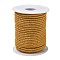 Round String Thread Polyester Cords, with Gold Wire, Dark Goldenrod, 2.5mm, about 21.87 yards(20m)/roll