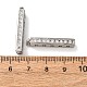 Brass Micro Pave Clear Cubic Zirconia Twister Clasps&nbsp;KK-K422-16P-3
