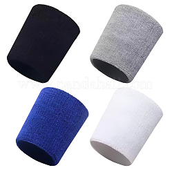 8Pcs 4 Colors Polyester Sports Wristbands&nbsp;AJEW-CN0004-73B