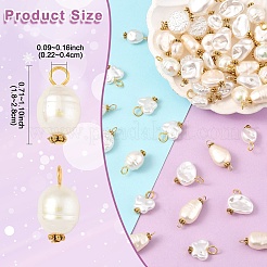 80Pcs 8 Styles ABS Plastic Imitation Pearl Pendants & Connector Charms&nbsp;PALLOY-YW00068