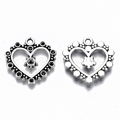 Tibetan Style Alloy Pendant Rhinestone Settings&nbsp;TIBE-S314-145AS-RS