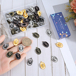 60Pcs 5 Colors Tibetan Style Alloy Hat Pendants&nbsp;FIND-SC0010-86
