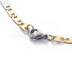 304 Stainless Steel Mariner Link Chain Necklaces&nbsp;NJEW-F261-12GP