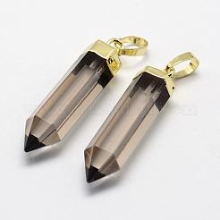 Natural Smoky Quartz Pointed Pendants&nbsp;G-G720-11