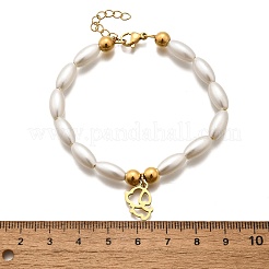 304 Stainless Steel Dog Charm Bracelets for Women&nbsp;BJEW-C098-10G