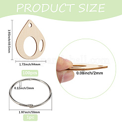 100Pcs MDF Board Bobbins&nbsp;DIY-GF0011-13B
