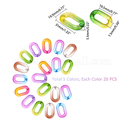 Two Tone Transparent Acrylic Linking Rings&nbsp;OACR-PH0001-41