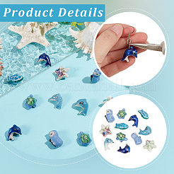 12Pcs 6 Styles Animals Handmade Porcelain Beads&nbsp;PORC-PA0001-59