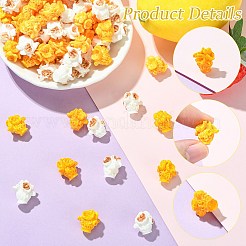 100Pcs 2 Colors Resin Popcorn Miniature Ornaments&nbsp;RESI-CJ0005-34