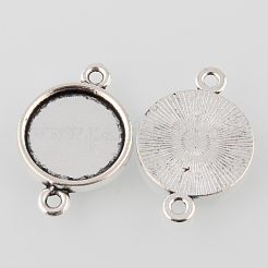 Tibetan Style Alloy Cabochon Connector Settings&nbsp;X-TIBE-M022-13AS