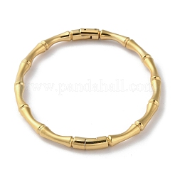 Rack Plating Brass Bamboo Stick Hinged Bangles&nbsp;BJEW-M039-06G