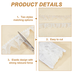 5 Yards Satin Chiffon Double Ruffled Lace Trim&nbsp;OCOR-FG0001-70