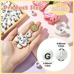 20Pcs Silicone Beads&nbsp;SIL-SZ0003-38G