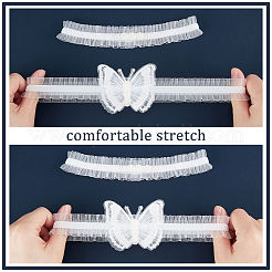 Polyester Lace Elastic Bridal Garters&nbsp;DIY-WH0308-148A