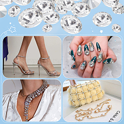 120Pcs 6 Style Glass Rhinestone Cabochons&nbsp;GLAA-FG0001-10