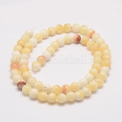 Natural Honey Jade Bead Strands&nbsp;G-K153-B26-4mm