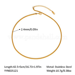 2.4MM 304 Stainless Steel Curb Chain Necklaces for Summer&nbsp;LS-DB5520-1