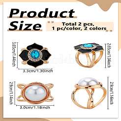 2Pcs 2 Styles Alloy Scarf Buckle&nbsp;AJEW-LP0010-59