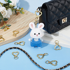10Pcs Zinc Alloy Heart Shaped Swivel Hook Clasps&nbsp;FIND-DC0007-57G