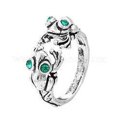 Brass and Rhinestone Cuff Open Rings&nbsp;FS-WGAACF4-01