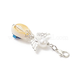 Synthetic Hematite & Cowrie Shell Pendants Decorations&nbsp;HJEW-JM03628