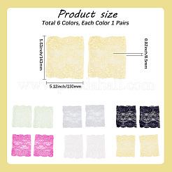 6Pairs 6 Colors Lace Leg Sleeves&nbsp;AJEW-CY0001-20