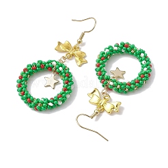 Handmade Seed Beads Dangle Earrings&nbsp;EJEW-MZ00140