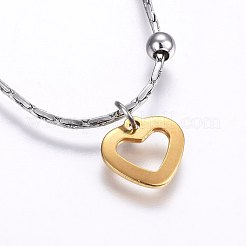 304 Stainless Steel Charm Bracelets&nbsp;STAS-O099-03GP