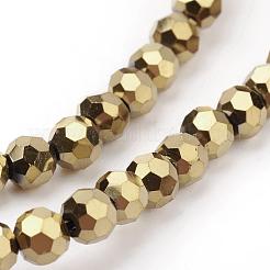 Electroplate Glass Bead Strands&nbsp;EGLA-R042-4mm-03