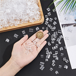 800Pcs 4 Style Transparent AS Plastic Base Buckle Hair Findings&nbsp;FIND-NB0004-37