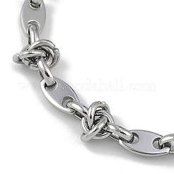 Anti-Tarnish 304 Stainless Steel Oval Link Chain Anklets&nbsp;AJEW-A057-04P