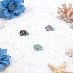 3Pcs 3 Styles Natural Mixed Gemstone Tortoise Display Decorations&nbsp;AJEW-PH0010-26