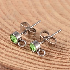 Non-Tarnish 304 Stainless Steel Stud Earring Findings&nbsp;EJEW-JE01996