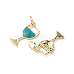 Brass Enamel Pendants&nbsp;KK-Q039-06G